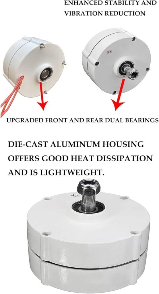 3 Phase Gearless Permanent Magnet AC,low rpm permanent magnet generator, 3-phase permanent magnet generator, Alternator Water Wind Turbine,wind and water turbine(A1100 RPM,48V)