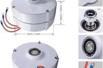 3 Phase Wind Power Electric Generator Permanent Magnet Wind Generator Alternator Pure Copper Winding High Efficiency Stable Power for Home Yard Industrial Working(A750 RPM,24V)