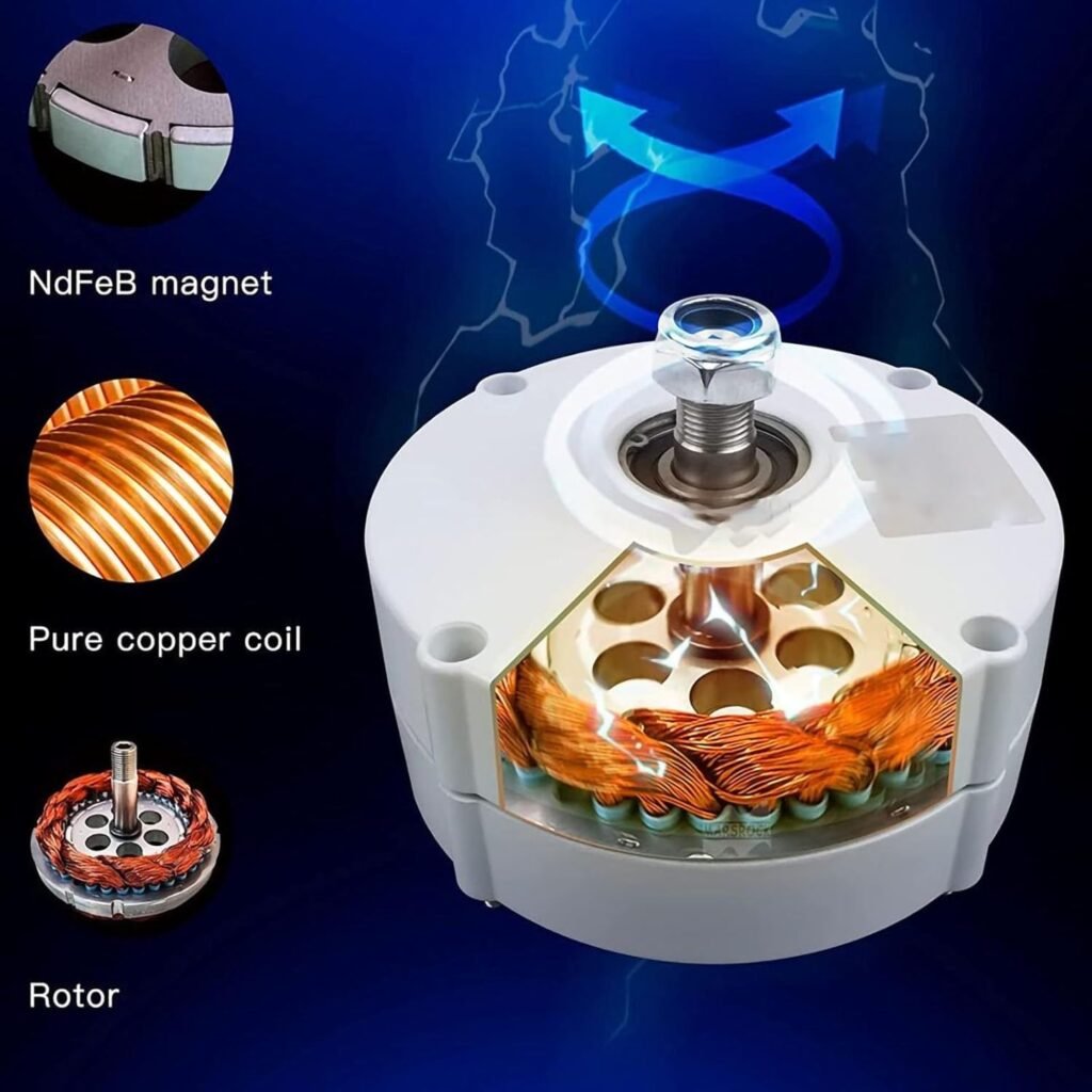 400W Wind Turbine Alternator, 3-Phase Rare-Earth NdFeB Permanent Magnet Generator 12V/24V/48V 600RPM With Rectifier For Home Off-Grid Power Systems(12v) 400W Wind Turbine Alternator, 3-Phase Rare-Earth NdFeB Permanent Magnet Generator 12V/24V/48V 600RPM With Rectifier For Home Off-Grid Power Systems(12v)