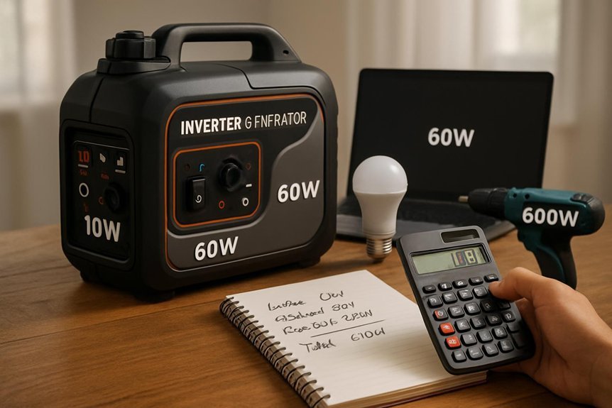 calculate inverter generator needs