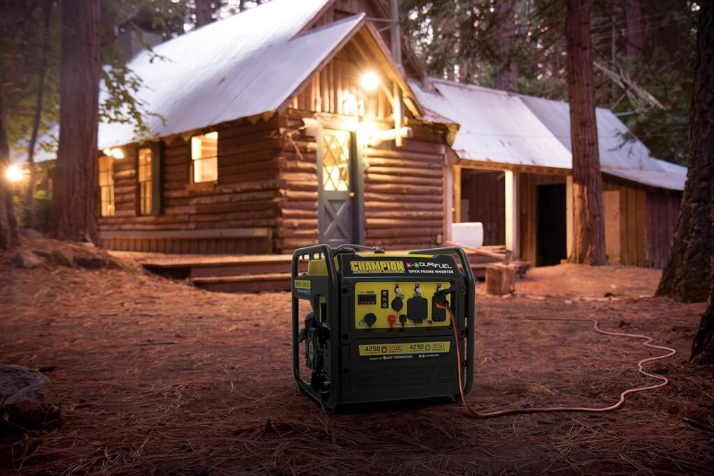 Champion Power Equipment 4250-Watt Dual Fuel RV Ready Portable Open Frame Inverter Generator with Quiet Technology