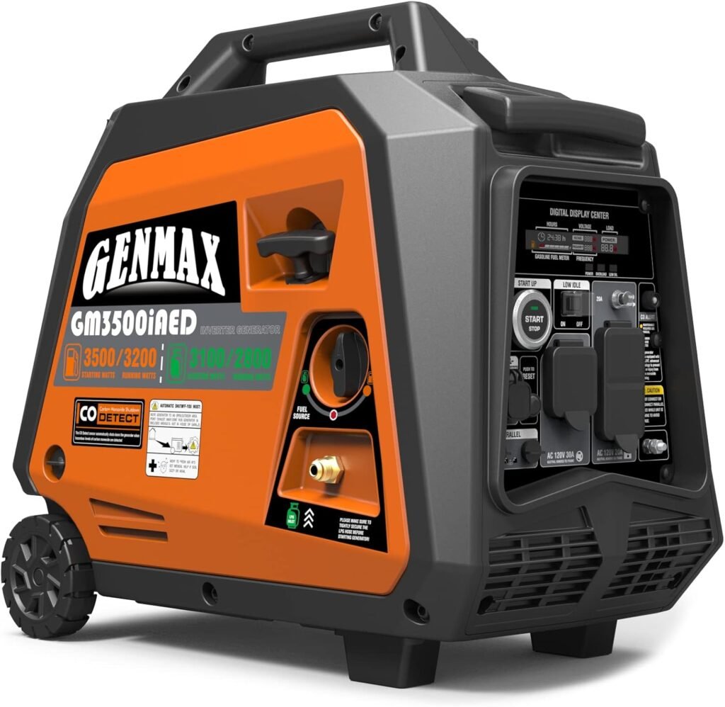 GENMAX 4500W Peak Dual-Fuel Silent Inverter Generator (2026 Model) - Ultra-Lightweight with CO Detector, EPA Compliant, Ideal for Home Backup Outdoor Camping (GM4500iSAD) GENMAX 4500W Peak Dual-Fuel Silent Inverter Generator (2026 Model) - Ultra-Lightweight with CO Detector, EPA Compliant, Ideal for Home Backup Outdoor Camping (GM4500iSAD)