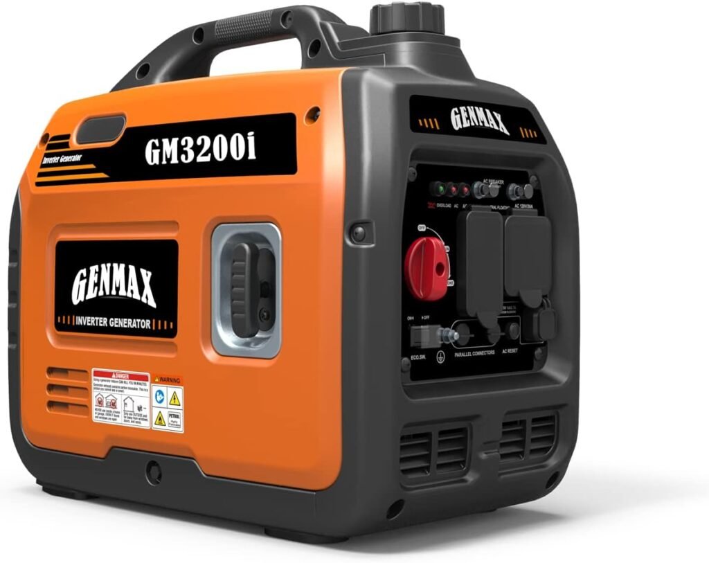 GENMAX Generator，EPA Compliant, Eco-Mode Feature, Ultra Lightweight for Backup Home Use Camping