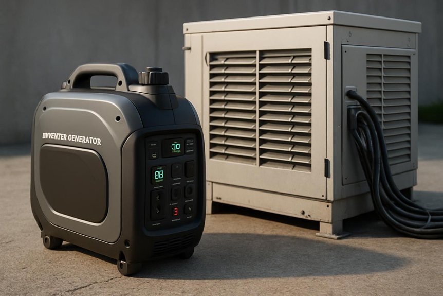 inverter vs standby generators