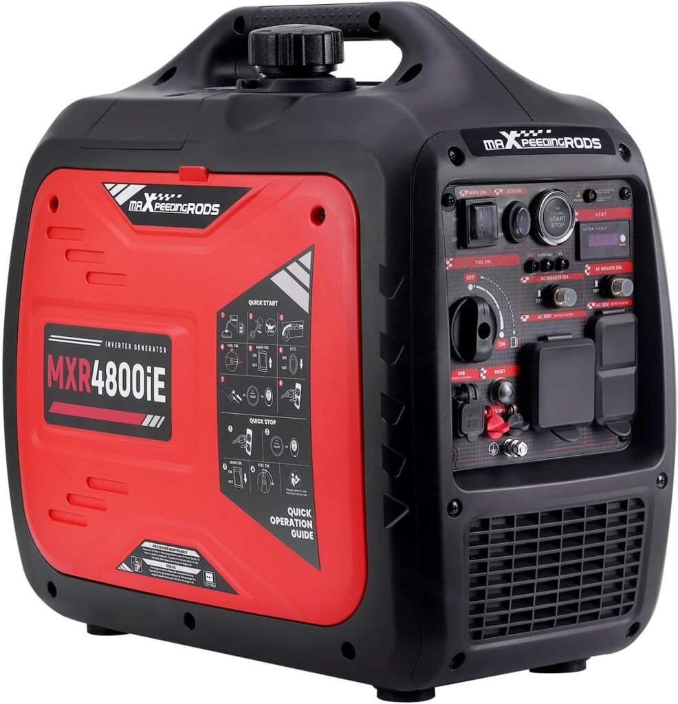 maXpeedingrods Watt Inverter Generator Portable, Bluetooth® App Remote Data Monitor, RV Ready, Gas Powered Generator with CO Alarm for Outdoor Camping, Home Backup maXpeedingrods Watt Inverter Generator Portable, Bluetooth® App Remote Data Monitor, RV Ready, Gas Powered Generator with CO Alarm for Outdoor Camping, Home Backup