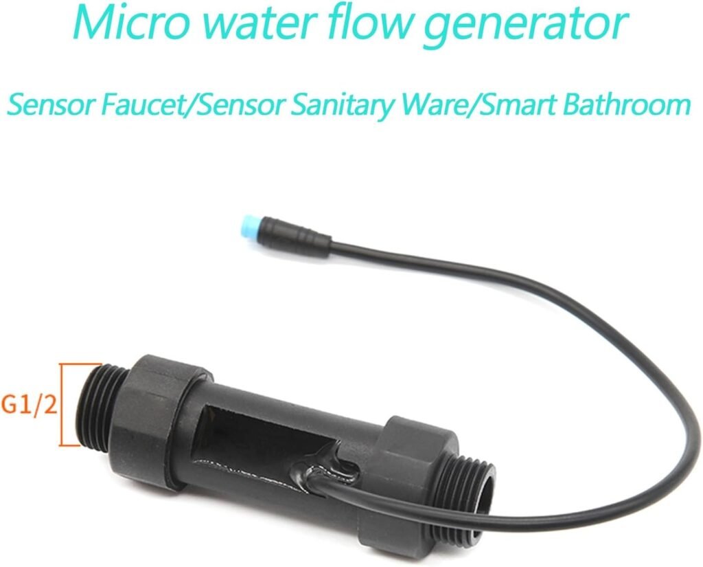 Micro Hydroelectric Generator Smart Shower Head G1/2 External Thread, 5V 0.5W Output, Water-Saving Faucet Attachment For Home/Commercial Use(2 pcs)