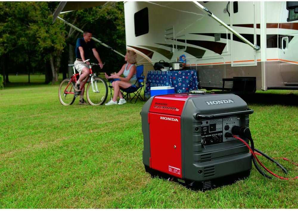 Honda EU3000iS Watt Inverter Generator (EU3000IS1AN) | Super Quiet 120V Gas Powered Portable Generator for Camping, RV or Home Backup Power Supply, Up to 19.6 Hour Run Time Honda EU3000iS Watt Inverter Generator (EU3000IS1AN) | Super Quiet 120V Gas Powered Portable Generator for Camping, RV or Home Backup Power Supply, Up to 19.6 Hour Run Time